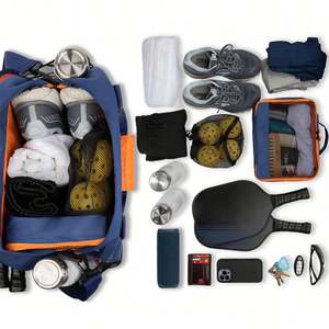 Bolsa de Pickleball Portátil de Gran Capacidad (40-50L), Impermeable, de Nailon con Protección Térmica, Bolsillos para Palas, Zapatos y Accesorios - Product Image 2