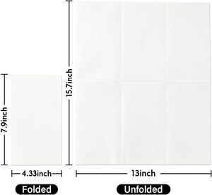 Confezione da 200 Tovaglioli di Carta a 3 Veli, Bianchi e Assorbenti, Ideali per Matrimoni, Feste, Eventi e Uso Quotidiano - Product Image 2