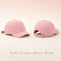 Topi Pendek Jepang Korea dengan Pita Katun Twill Murni - Cocok untuk Pakaian Kasual Pria Wanita, Topi Olahraga untuk Semua Musim
