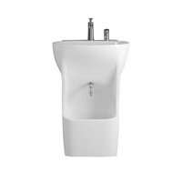 Lavabo intégré en céramique moderne Wudu Lavabo pour les mains et les pieds pour la maison Lieu public