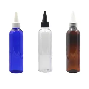 IBELONG 도매 150ml 블루 앰버 클리어 PET 플라스틱 어플리케이터 Dropper 병 헤어 오일 트위스트 오프 캡 공급