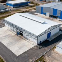 Almacén con Estructura de Acero, Diseño de Edificio Prefabricado Personalizado, Almacenamiento Industrial