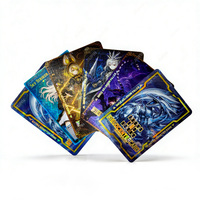 Cartes de jeu TCG Anime holographiques de haute qualité, imprimées sur mesure, avec dorure premium, cartes à collectionner, cartes cadeaux en carton kraft