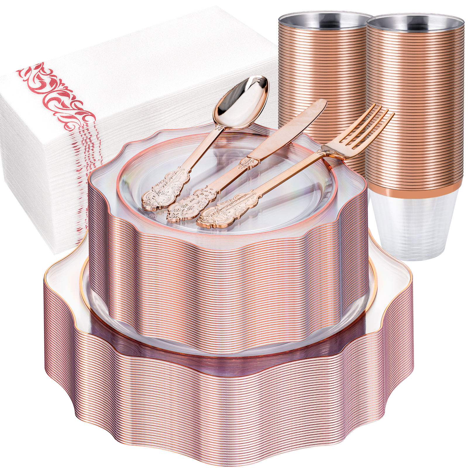 ขอบสีโรสโกลด์ใส