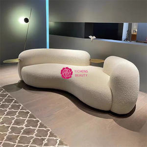 Yicheng Beauty canapé sectionnel de Style minimaliste moderne canapé créatif canapé incurvé crème loisirs canapé doux avec des prix bon marché - Product Image 4