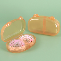 YUZMEI Étui à sucette personnalisé, petite boîte de rangement pour tétine de bébé, étui pour sucette Mam, étui de voyage personnalisé pour 2 sucettes