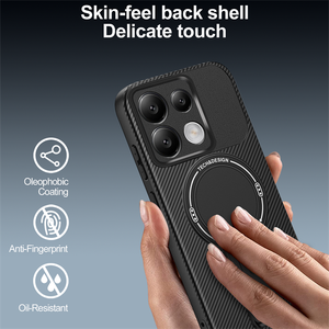 Funda para Móvil Honor <span class=keywords><strong>600</strong></span> Pro/400 Lite/Play 10A/X8d 6 7, de Lujo, Textura de <span class=keywords><strong>Fibra</strong></span> de Carbono Premium, Soporte Magnético para Auto, Antigolpes - Product Image 4