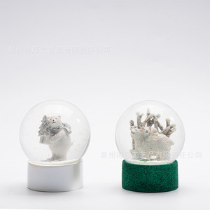 Globo de Nieve de Resina con Figura de Gnomo Navideño de 23 cm, Decoración de Interiores, Regalo - Product Image 3