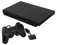Konsol Game TV Rumahan PS 2 Slim Series Bekas/Pre-owned, PS 2 Slim SCPH 70000 Series Sistem Game Retro dengan Kontroler