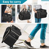 Sac de transport pour machine à coudre avec fermeture éclair, plusieurs poches, compatible avec la plupart des machines à coudre standard