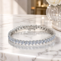 Bracelets tennis de luxe en moissanite taille poire plaqué or 18K, en argent sterling S925, bijoux de marque Viti