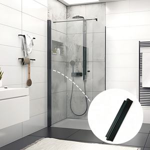 Charnière pivotante <span class=keywords><strong>pour</strong></span> <span class=keywords><strong>paroi</strong></span> <span class=keywords><strong>de</strong></span> <span class=keywords><strong>douche</strong></span>, <span class=keywords><strong>profilé</strong></span> aluminium mural, fixation mur-verre, sans verre - Product Image 6