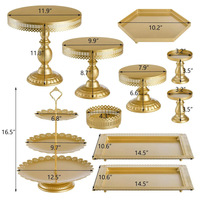 Ensemble de 10 supports à gâteaux, décoration de table de dessert d'anniversaire, style européen, fournitures de présentation