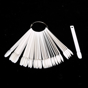 Lot de 50 faux ongles à couverture complète en plastique, longs, forme ballerine, pour présentation de couleurs, outil de manucure professionnel pour salon - Product Image 5