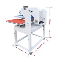 Presse à chaud électrique semi-automatique magnétique double face 220V 40x60cm multicolore pour l'impression de vêtements et de t-shirts