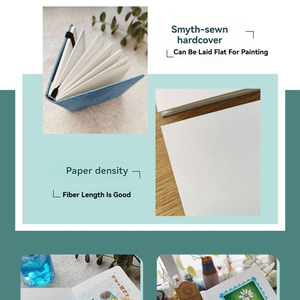 Bloc <span class=keywords><strong>de</strong></span> peinture <span class=keywords><strong>aquarelle</strong></span> Secolorart à grain lisse 12x12cm, coton pressé à chaud 300 GSM, mini bloc <span class=keywords><strong>de</strong></span> <span class=keywords><strong>voyage</strong></span> pour <span class=keywords><strong>aquarelle</strong></span> - Product Image 4