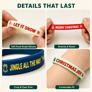 Braccialetti in Silicone Personalizzati per <span class=keywords><strong>Natale</strong></span>, Impermeabili, per Eventi Festivi, Regali e Omaggi - Product Image 4