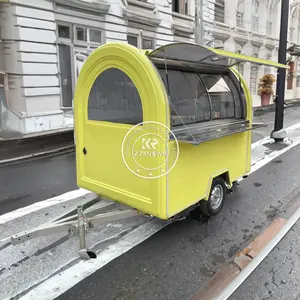 Zznowhear工厂定制移动食品拖车冰淇淋热狗推车车轮拖车设备齐全的食品卡车