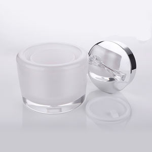 Botella de crema de 50g Tarro acrílico crema redondo Tapa de lazo Tarro acrílico Cosmético Acrílico Envase cosmético Botella de plástico - Product Image 4