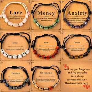 Pulsera Natural de Cuentas de Vidrio Coloridas, Armonía para el Hogar, Entrega Rápida, Opción de Piedra Personalizada - Product Image 2