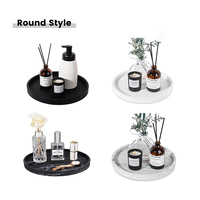 Plateau de rangement minimaliste en silicone, organisateur cosmétique de salle de bain pour comptoir de vanité, support étanche pour parfums et articles de toilette