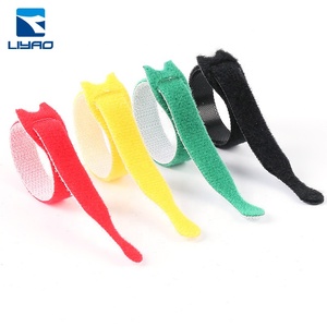 나일론 백투백 케이블 재고 후크 및 루프 관리 코드 타이는 전자 제품 100 개/팩에 재사용 가능 - Product Image 1