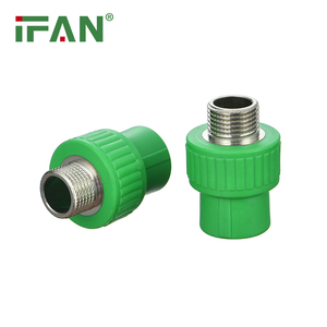 Adaptateur de raccords de tuyauterie en plastique ifan PN25 filetage mâle couleur verte taille 20mm pour l'eau Convery - Product Image 3