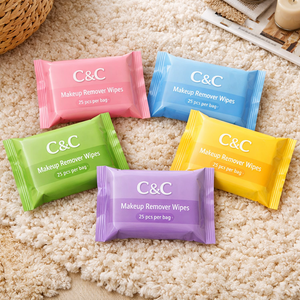 Lingettes démaquillantes douces sans alcool pour femmes, lingettes nettoyantes pour le visage avec <span class=keywords><strong>aloe</strong></span> vera et vitamine E hydratante - Product Image 1