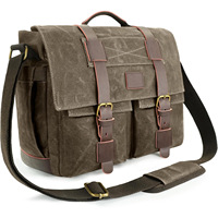 Sac bandoulière imperméable en toile cirée pour homme, sacoche d'ordinateur portable, mallette d'affaires, sac messager modèle LH060
