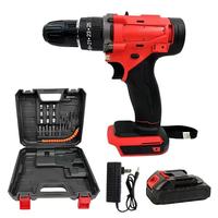 Perceuse à main rechargeable 21V pour usage domestique/industriel, mandrin auto-serrant 10 mm, couple élevé, double vitesse, trois fonctions