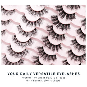 Handgemachte Wimpern 20 Paar 5D Kunsthaar Flauschige Wimpern Großhandel Natürliche Schönheit Wimpern Make-up Russische Streifenwimpern - Product Image 3