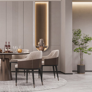 JP moderno bar ristorante di lusso struttura in <span class=keywords><strong>legno</strong></span> poltrona Hotel semplice marrone sedia da pranzo <span class=keywords><strong>mobili</strong></span> - Product Image 4