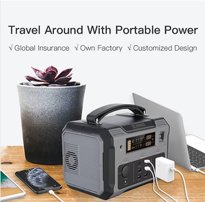 Batterie LiFePo4 SAMAS N036 500W <span class=keywords><strong>500Wh</strong></span>, stations d'alimentation portables, poignée en métal, systèmes de protection intelligents pour une utilisation en toute sécurité - Product Image 1