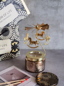 Juego de Regalo Romántico para Cumpleaños, Navidad y Acción de Gracias, Velas Aromáticas Giratorias de Lujo con Cera de Soya Hechas a Mano y Ecológicas, LANJO - Product Image 5