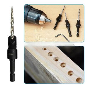 Yiduo Countersink <b>Drill</b> <b>Bits</b> 6mm Hex Shank 2 Flute Bright Finish For Woodworking And Nonferrous Metals - Product Image 2