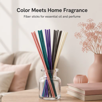 Bâtonnets diffuseurs en rotin naturel de 3 mm/4 mm/5 mm, taille et diamètre personnalisables, avec fibre synthétique pour diffuseurs d'arômes