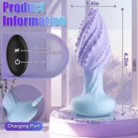 Kabelloser Analplug Vibrator für Männer 360-Grad-Rotation Po-Massagegerät Fernbedienung LED Prostata-Stimulator Erwachsenen-Lustspielzeug