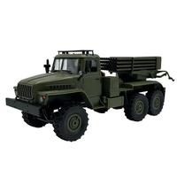 Camion RC en alliage 6 roues motrices à l'échelle 1:16 JX WPL B36-2 avec lance-roquettes, télécommande 2,4 GHz, niveau expert, véhicule de loisir intérieur/extérieur