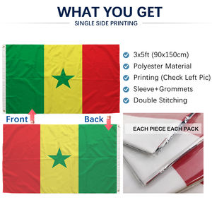 Drapeau du Sénégal 3x5 pieds en polyester, impression recto, œillets en laiton, vente en gros, 3x5 90x150cm, drapeau de la République du Sénégal - Product Image 3
