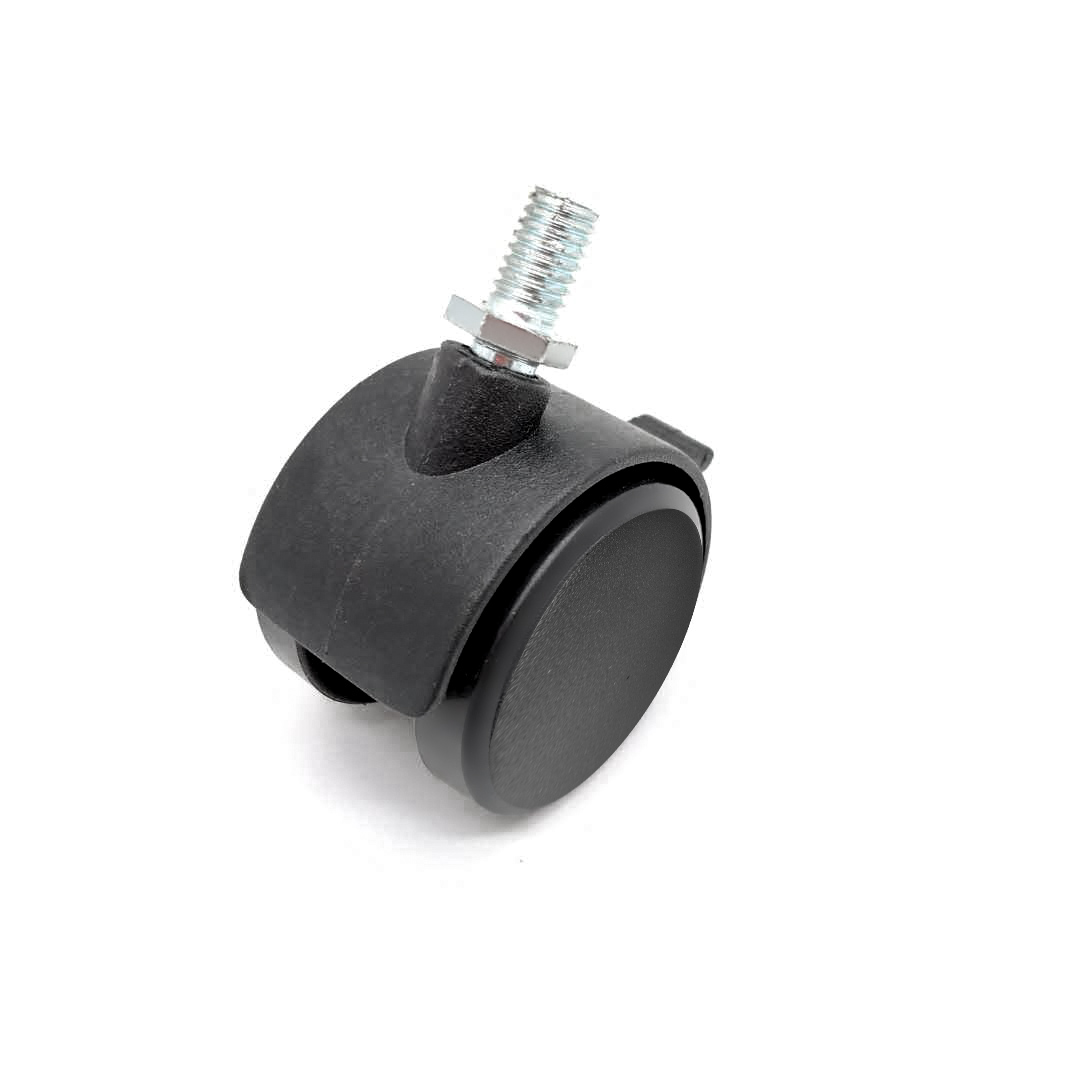 1/1.5/2 дюймовый поворотный двухколесный ролик с тормозными роликами для стульев