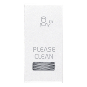 Botón de Inodoro Blanco con Símbolo PLS y Altavoz 2.2x4.4x0.6cm - Product Image 1