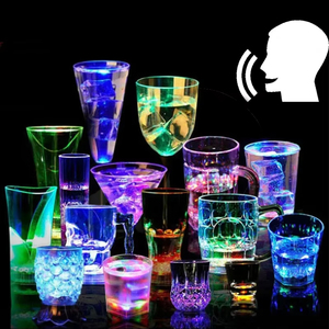 Bán Buôn Tùy Chỉnh Âm Thanh Điều Khiển LED Cup Rượu Vang Thủy Tinh Sáng Đồ Uống Cốc Âm Thanh Điều Khiển Ánh Sáng LED Cup Cho Bar Đảng - Product Image 2