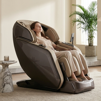Fauteuil de massage 4D à rail SL étendu, zéro gravité, avec massage des pieds par rouleaux