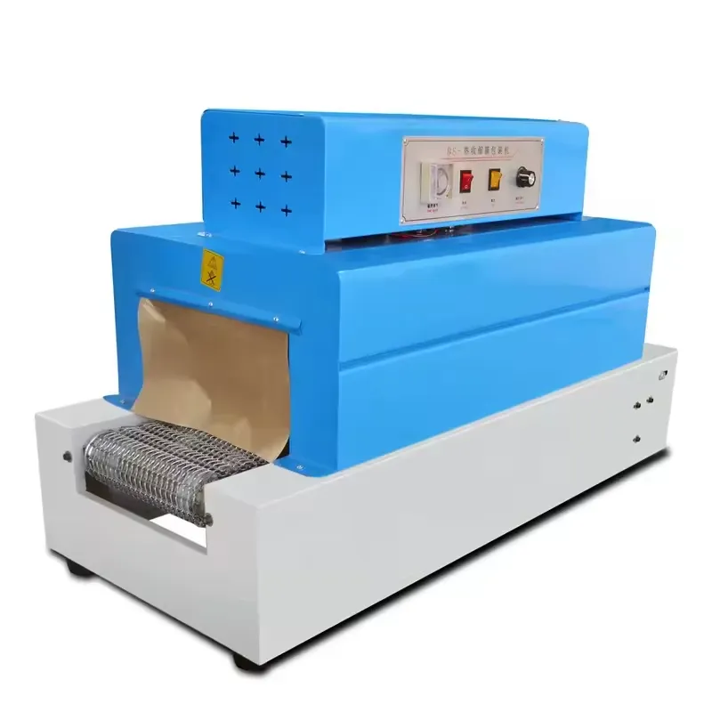 Power Battery Tunnel Shrink Wrapping Machine Perfume Film Color Box Cosmetics Tableware Heat Shrink Plastic Sealing Machine