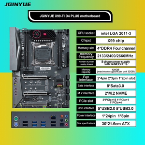 JGINYUE X99-TI D4 PLUS Motherboard-Kit DDR4 Unterstützt Intel LGA211-3 E5 2690v4 <span class=keywords><strong>Desktop</strong></span>-<span class=keywords><strong>PC</strong></span> Gaming-Motherboard - Product Image 3