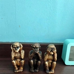 Figurines de <span class=keywords><strong>singes</strong></span> en résine, <span class=keywords><strong>trois</strong></span> <span class=keywords><strong>singes</strong></span> <span class=keywords><strong>sages</strong></span>, pour la décoration de la maison, objet de collection, cadeau - Product Image 6