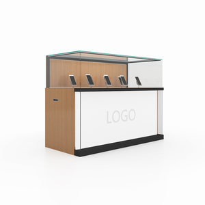 Tủ trưng bày điện thoại di động bằng gỗ kính, thiết kế đèn LED hiện đại, logo thương hiệu mới cho cửa hàng - Product Image 5