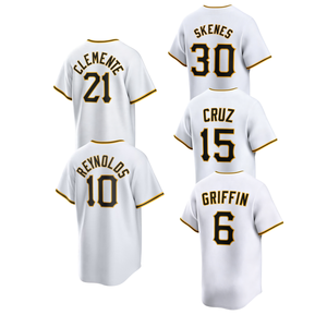 Camiseta de Béisbol Americana Cosida City Connect 2026, 21 <span class=keywords><strong>Roberto</strong></span> Clemente, 30 Paul Skenes, 6 Konnor Griffin, 15 Cruz, 10 Reynolds - Product Image 3