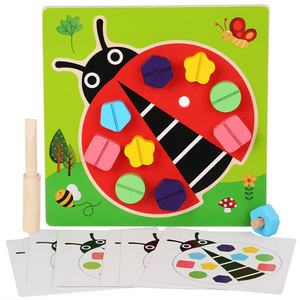 Movimento <span class=keywords><strong>scarabeo</strong></span> per bambini pensiero logico <span class=keywords><strong>gioco</strong></span> <span class=keywords><strong>da</strong></span> tavolo educativo coccinella in legno labirinto a piedi giocattoli - Product Image 5