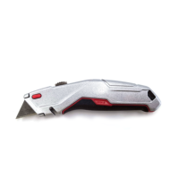 Couteau utilitaire électrique multifonctionnel REEKE, lame en acier inoxydable dentelée (largeur 25 mm), 4 lames, 610 mm de longueur totale